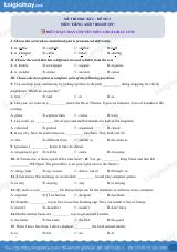 Đề thi học kì 2 Tiếng Anh 7 Right on! - Đề số 3